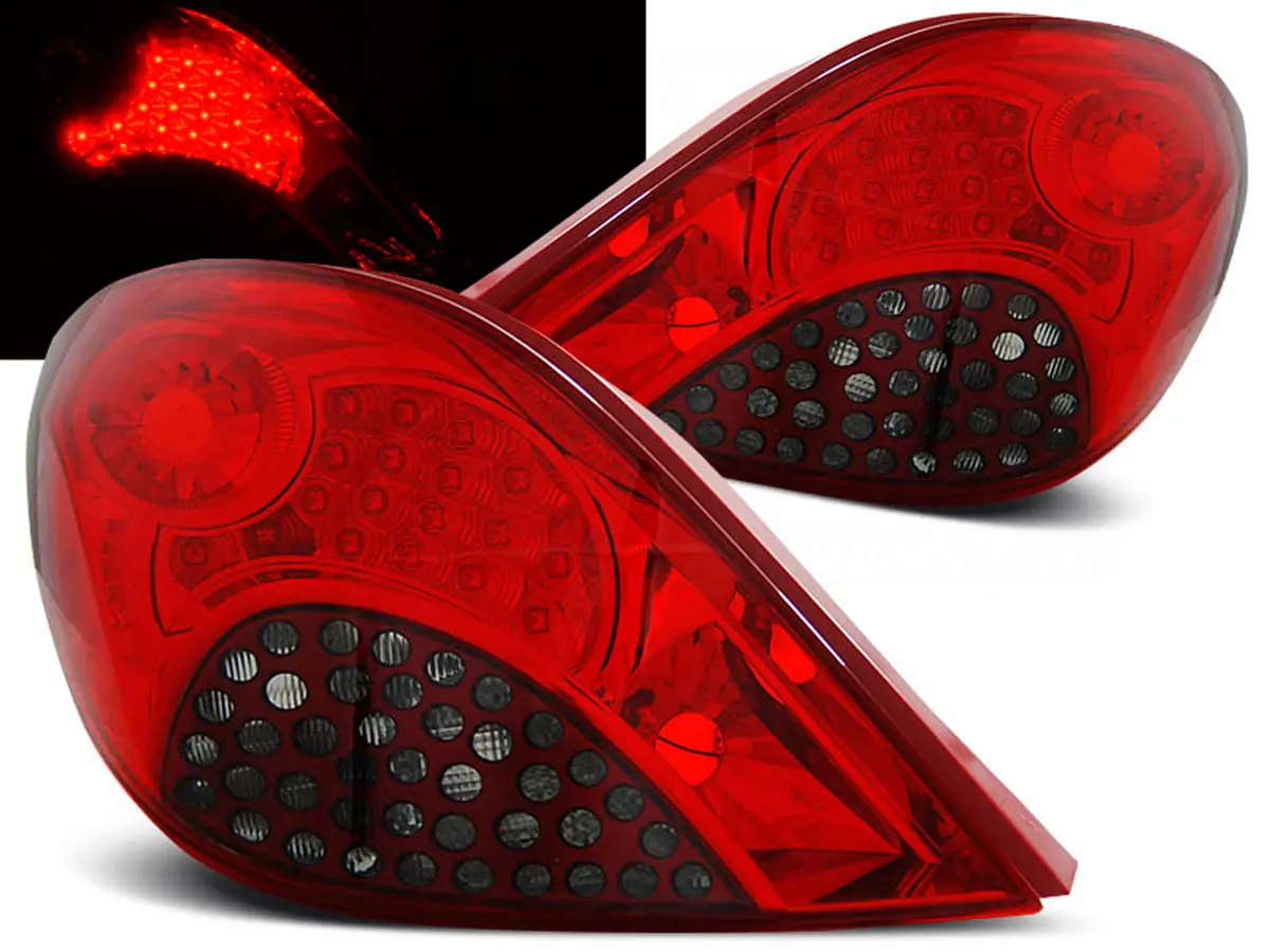 Baklykter  LED PEUGEOT 207 3D/5D 2006-2009 RED SMOKE