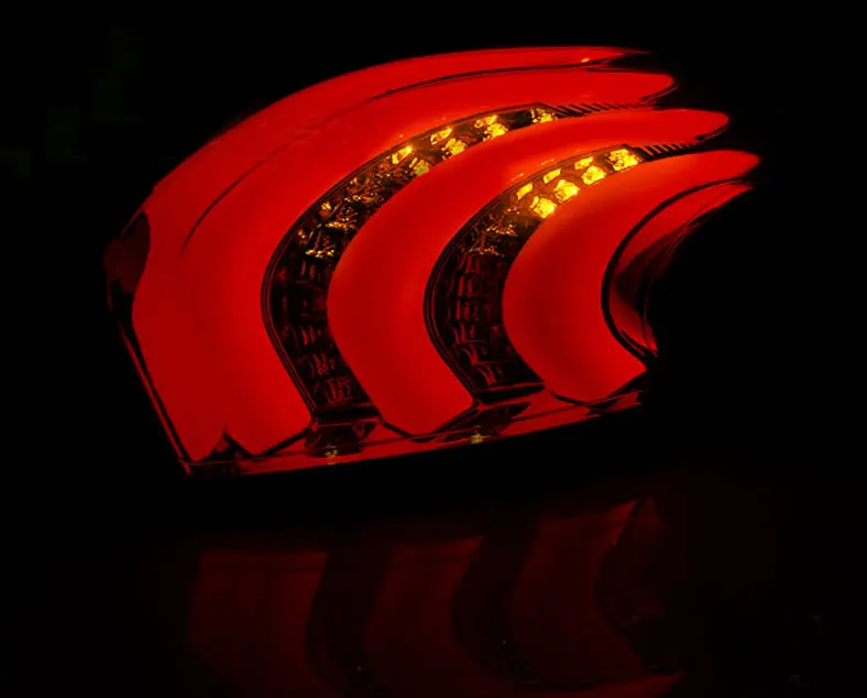 Baklykter LED Peugeot 208 I 2012 - 2015 │ RED SMOKE – bilde 2