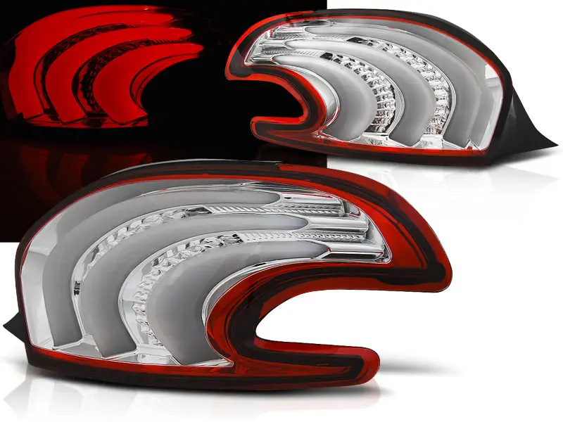 Baklykter LED Peugeot 208 I 2012 - 2015 │ RED WHITE – bilde 2