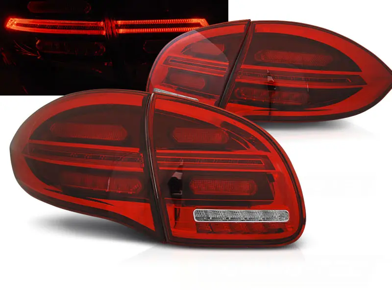 Baklykter LED Porsche Cayenne II (92A) 2010 - 2014 │ RED WHITE
