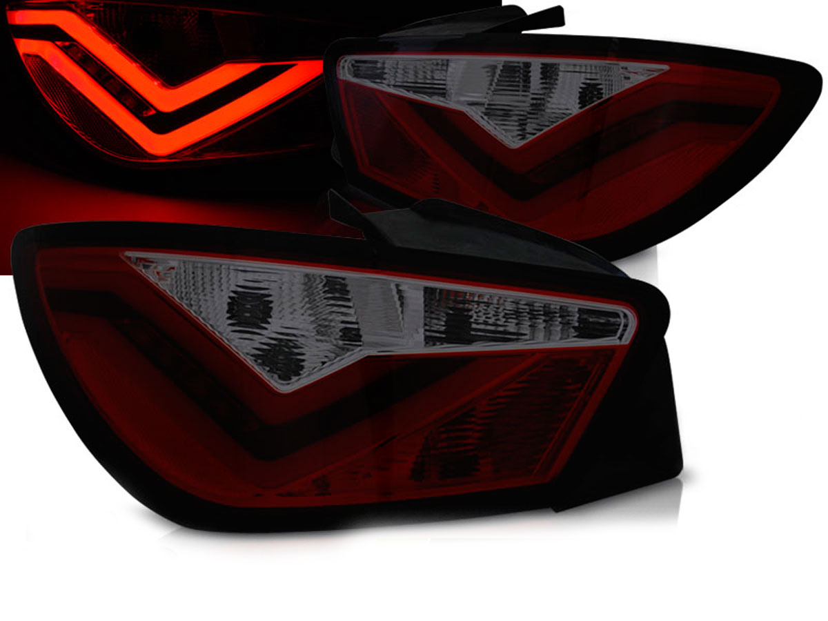 Baklykter LED SEAT IBIZA (6J) 3D 2008-2012 RED SMOKE