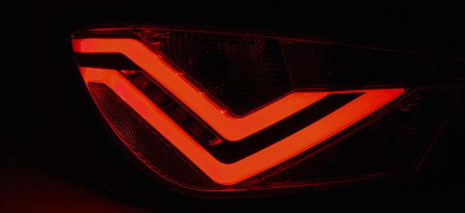 Baklykter LED SEAT IBIZA (6J) 3D 2008-2012 RED SMOKE Image 2