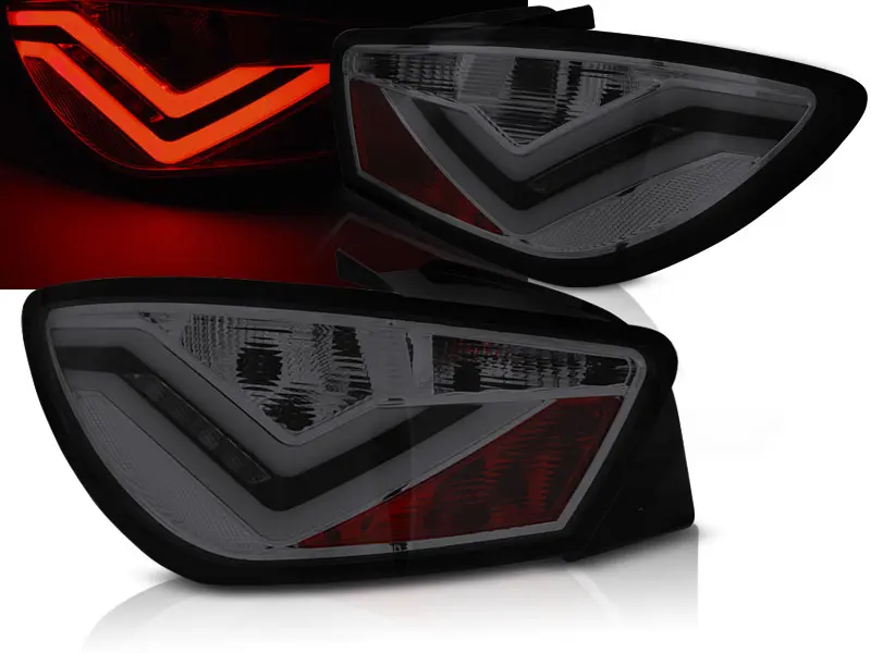 Baklykter LED SEAT IBIZA (6J) 3D 2008-2012 RED SMOKE