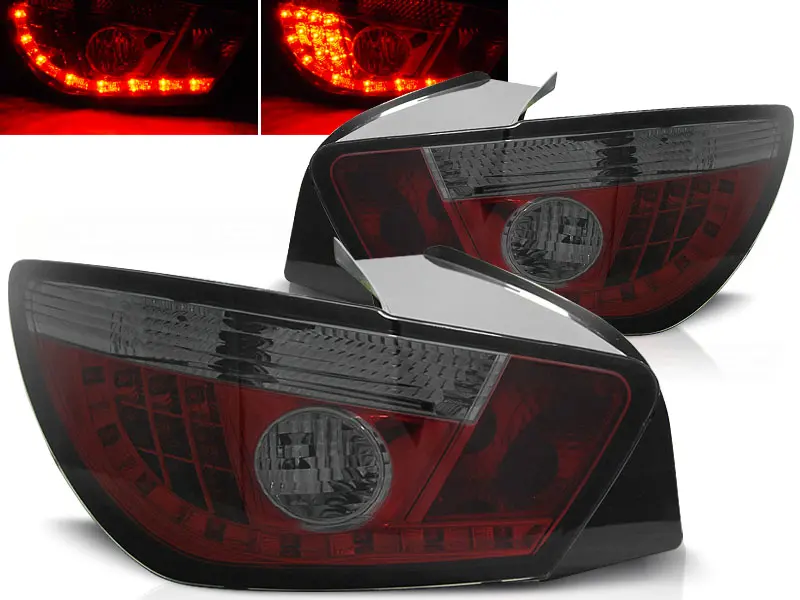 Baklykter LED SEAT IBIZA (6J) 3D 2008-> RED SMOKE