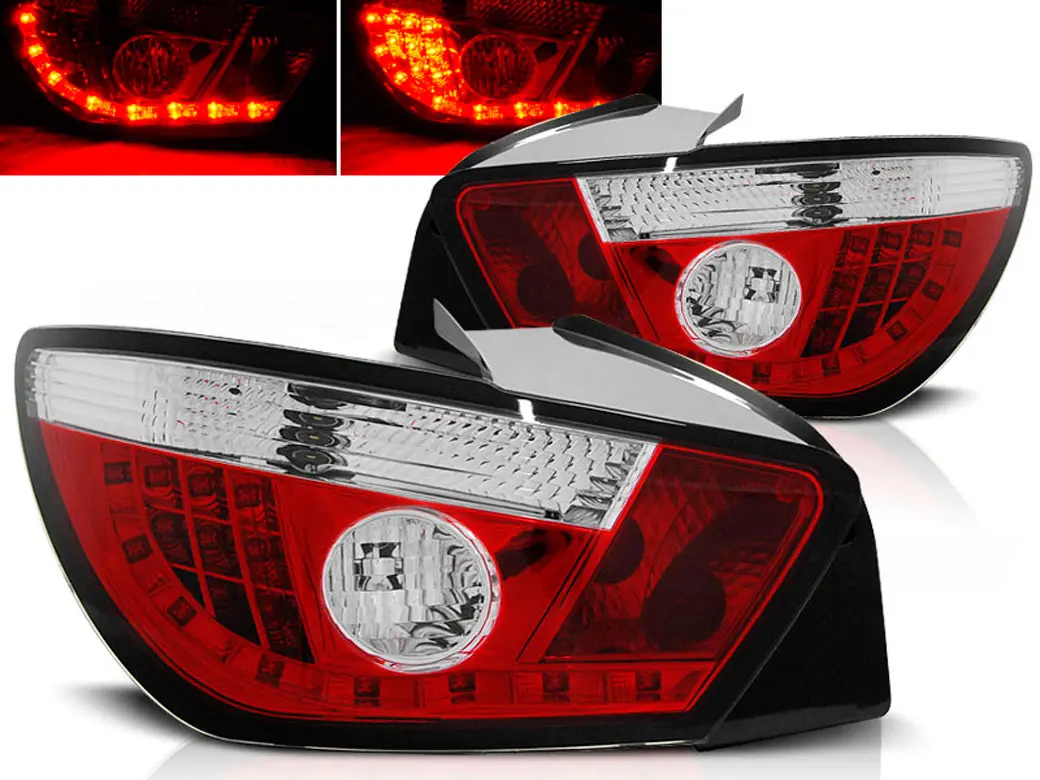 Baklykter LED SEAT IBIZA (6J) 3D 2008-> RED WHITE