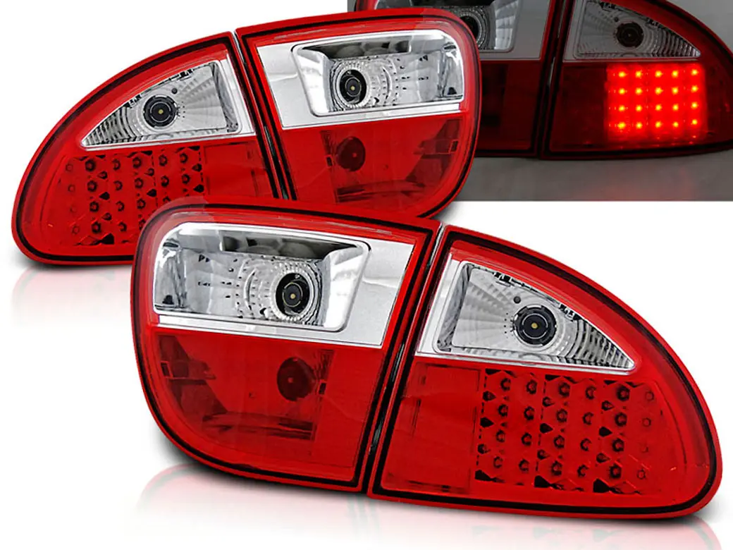Baklykter LED SEAT LEON 1999-2004 RED WHITE