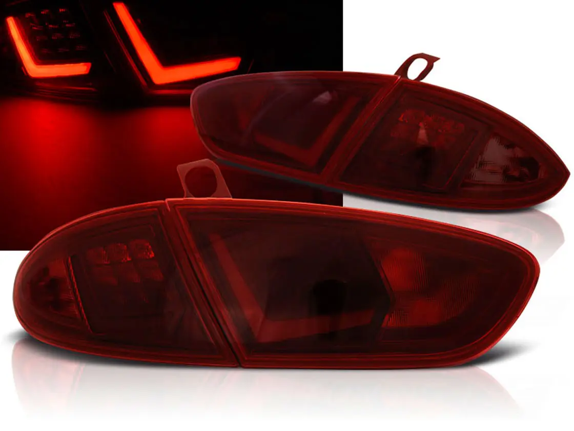 Baklykter LED SEAT LEON 2009-2012 RED SMOKE 