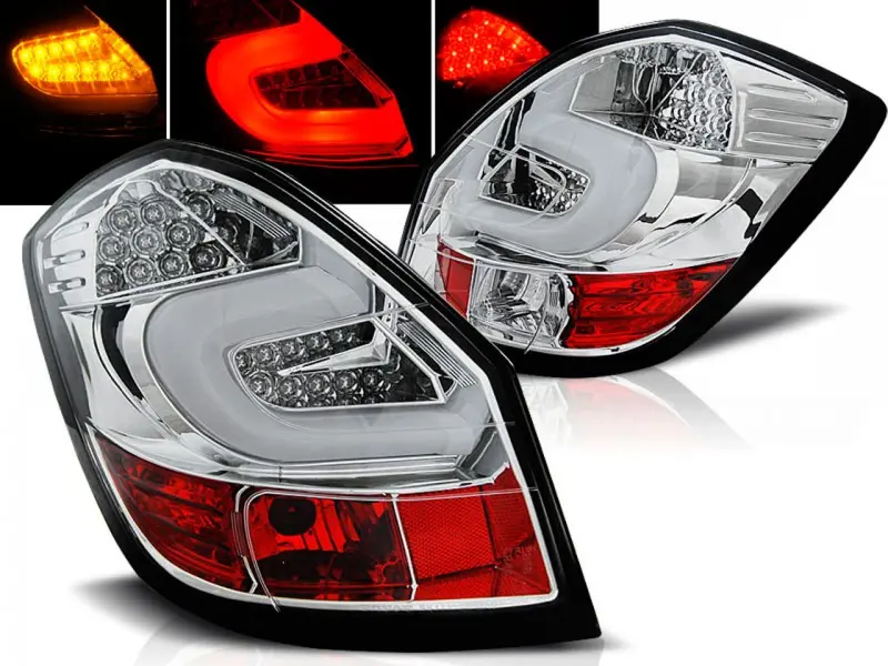 Baklykter LED SKODA FABIA II 2007-2014 CHROME