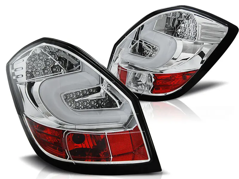 Baklykter LED SKODA FABIA II 2007-2014 CHROME – bilde 3