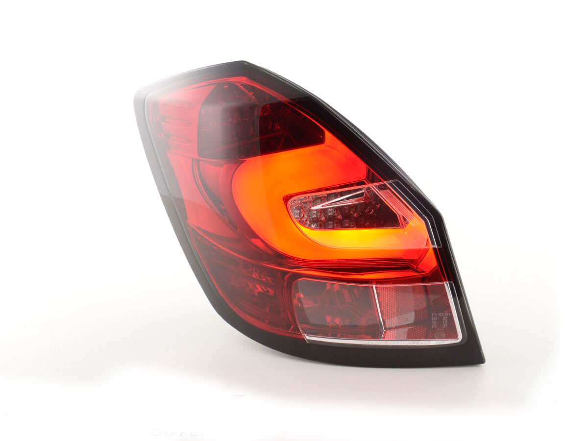 Baklykter LED SKODA FABIA II 2007-2014 RED WHITE – bilde 3