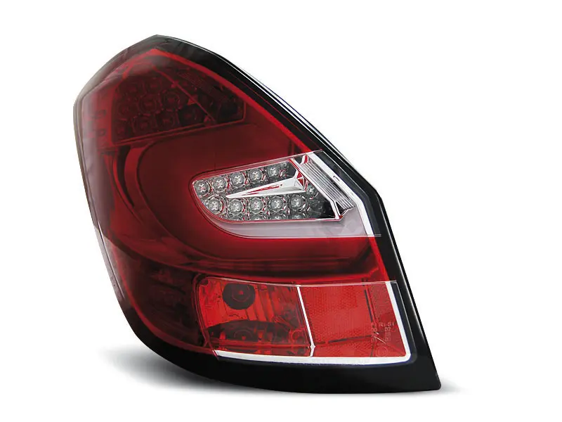Baklykter LED SKODA FABIA II 2007-2014 RED WHITE – bilde 4