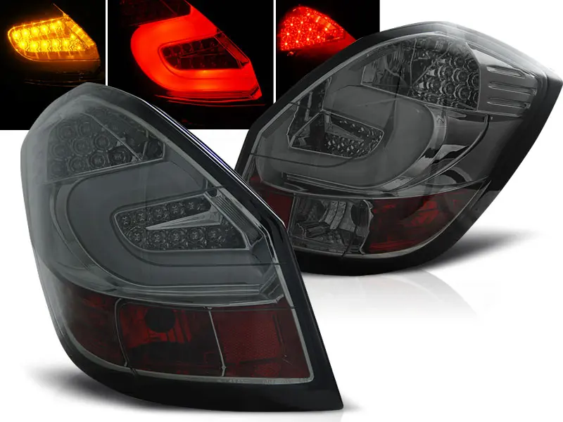 Baklykter LED SKODA FABIA II 2007- 2014 SMOKE
