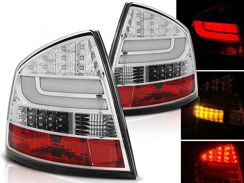 Baklykter LED Skoda Octavia II Liftback 2004 - 2013 │ CHROME