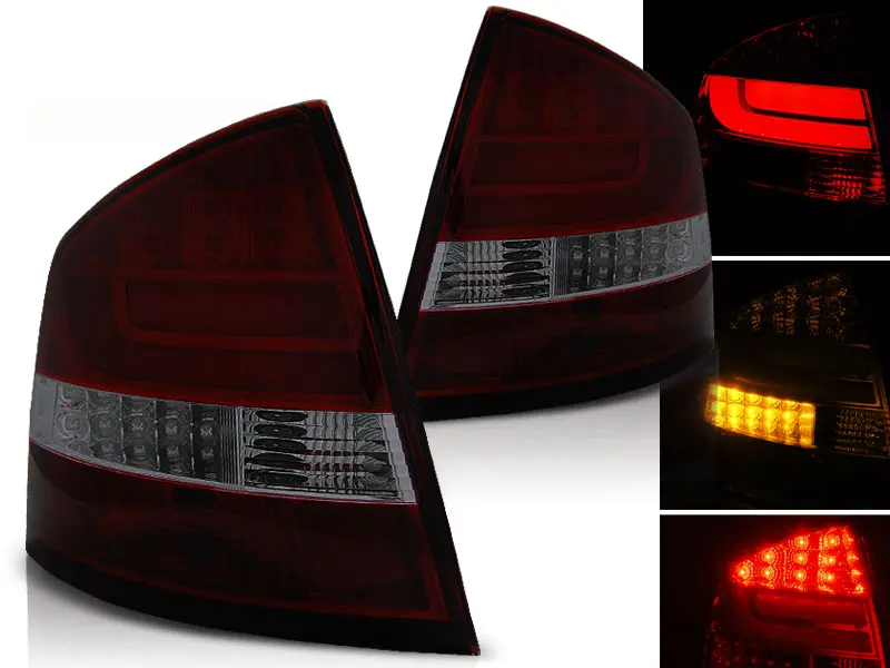 Baklykter LED Skoda Octavia II Liftback 2004 - 2013 │ RED SMOKE