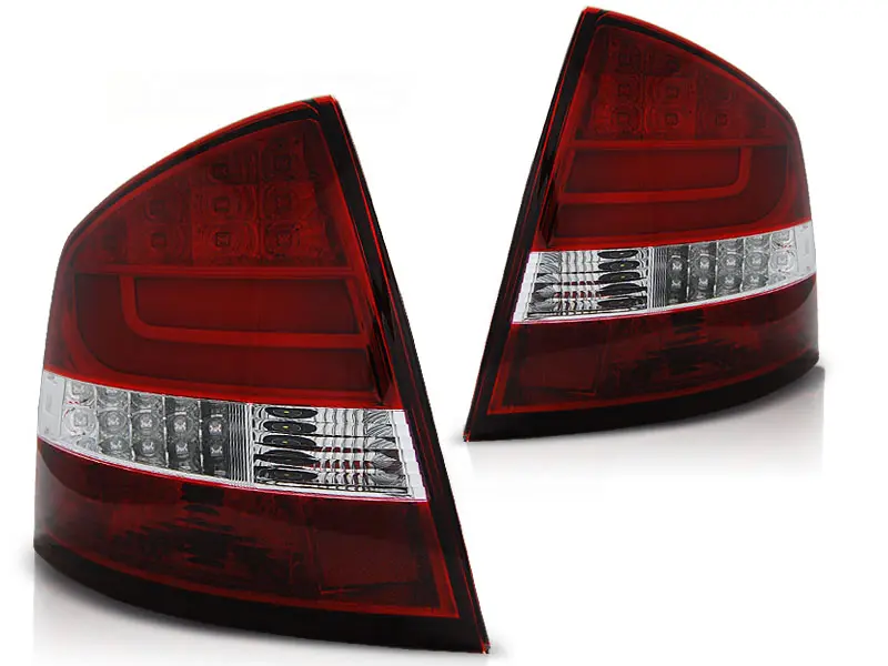 Baklykter LED Skoda Octavia II Liftback 2004 - 2013 │ RED WHITE – bilde 2