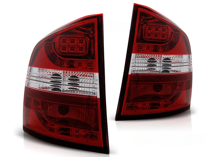 Baklykter LED Skoda Octavia II Stasjonsvogn 2004 - 2013 │ RED WHITE – bilde 2