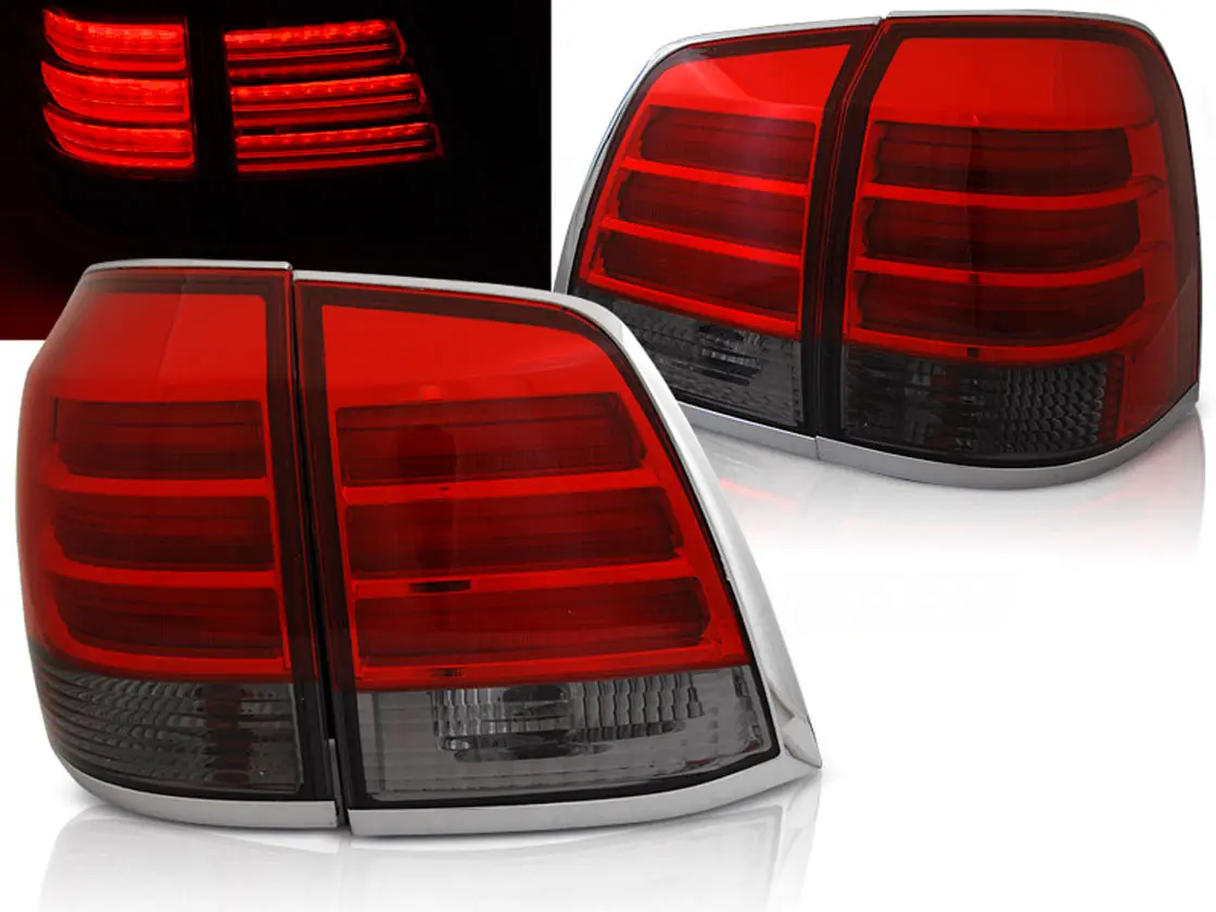 Baklykter LED Toyota Land Cruiser J200 2007 - 2015 │ RED SMOKE