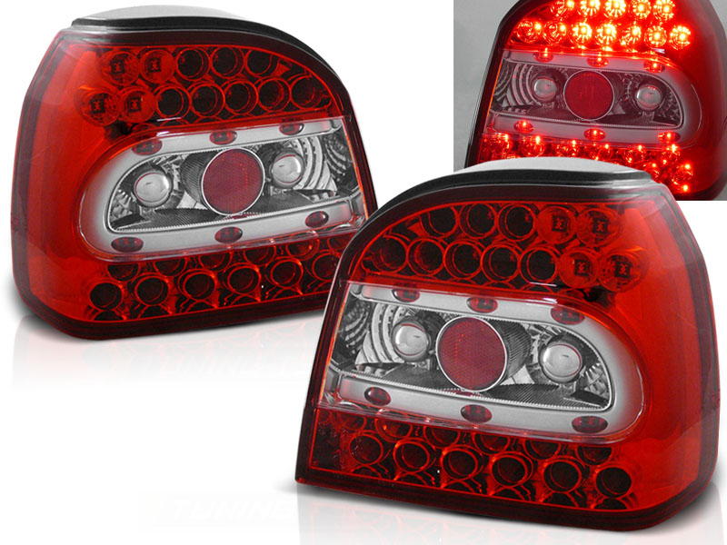 Baklykter  LED Volkswagen GOLF 3 1991-1997 RED WHITE