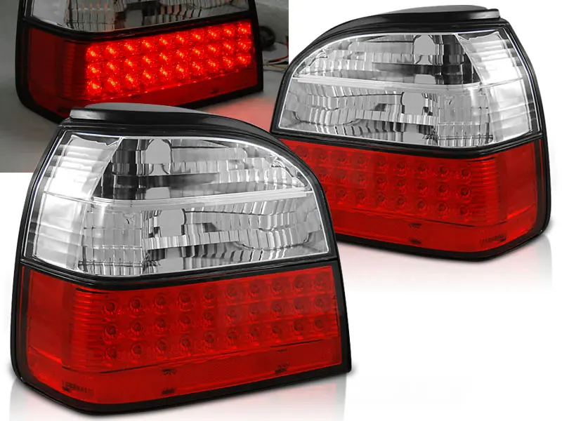 Baklykter LED Volkswagen GOLF 3 1991-1997 RED WHITE – bilde 2