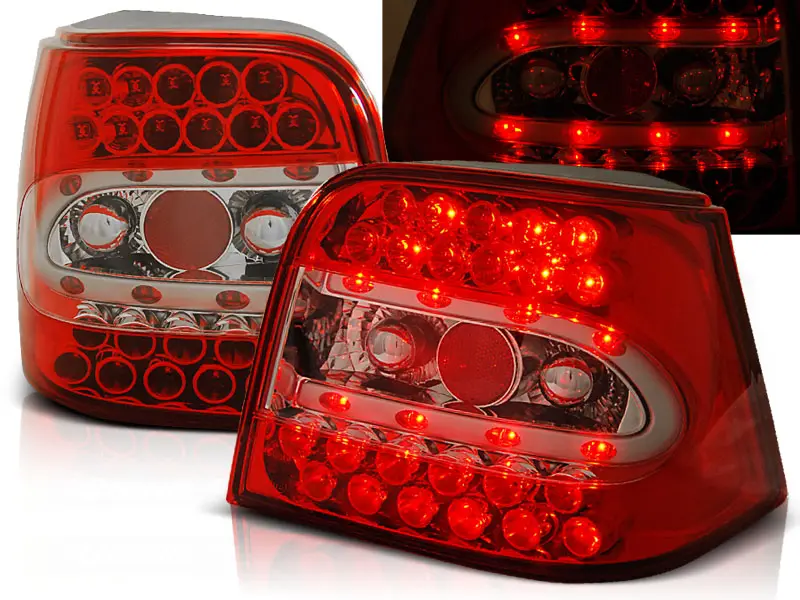 Baklykter LED Volkswagen GOLF 4 1997-2003 RED WHITE