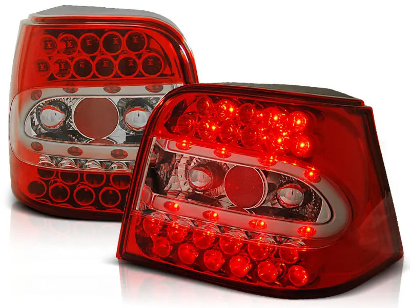 Baklykter LED Volkswagen GOLF 4 1997-2003 RED WHITE – bilde 2