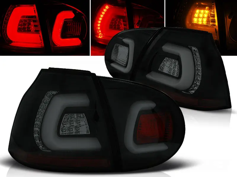 Baklykter LED Volkswagen GOLF 5 2003-2009 BLACK SMOKE LED