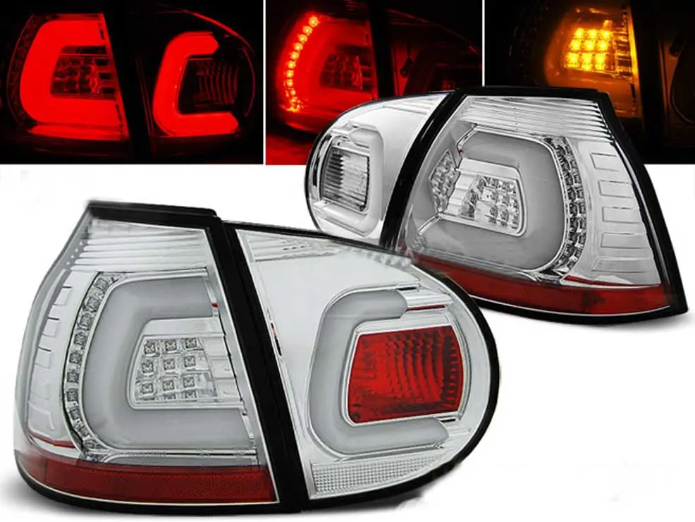 Baklykter LED Volkswagen GOLF 5 2003-2009 CHROME 