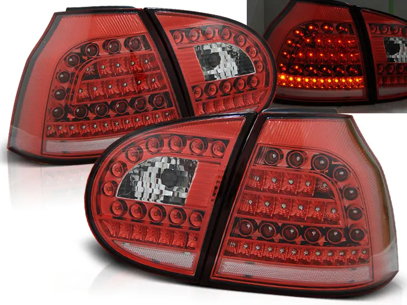 Baklykter LED Volkswagen GOLF 5 2003-2009 RED WHITE