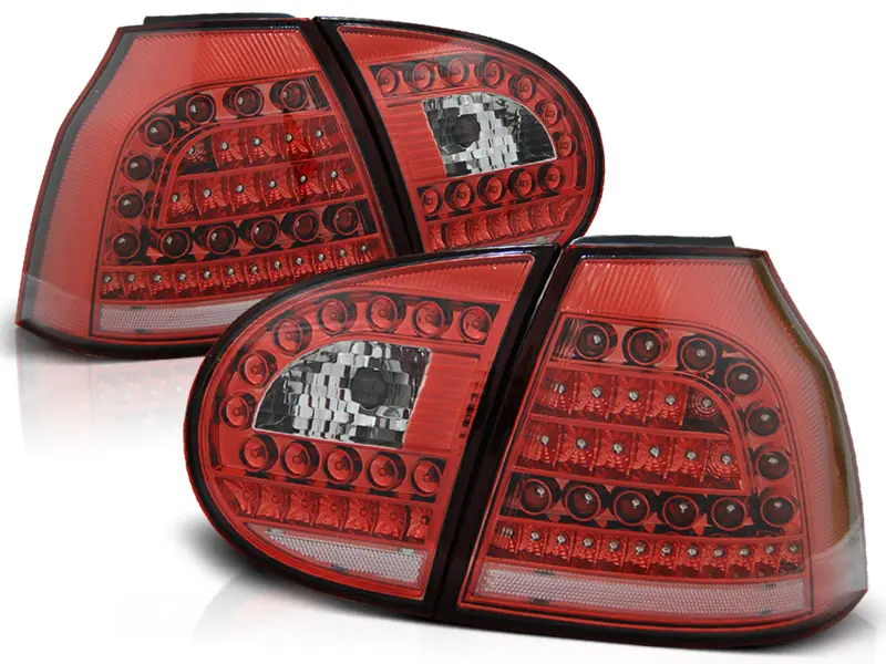 Baklykter LED Volkswagen GOLF 5 2003-2009 RED WHITE – bilde 2