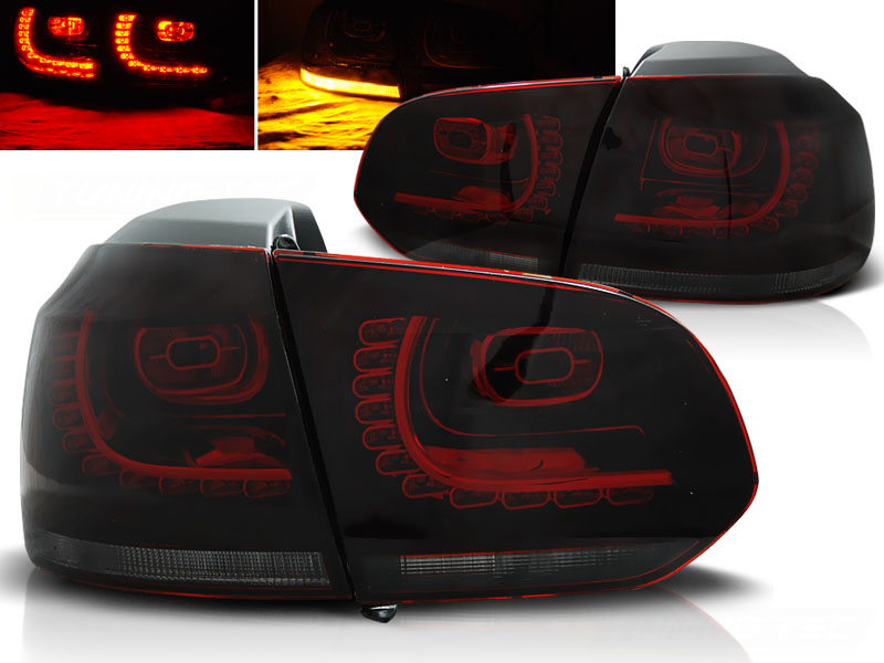 Baklykter LED Volkswagen GOLF 6 2008-2012 RED SMOKE