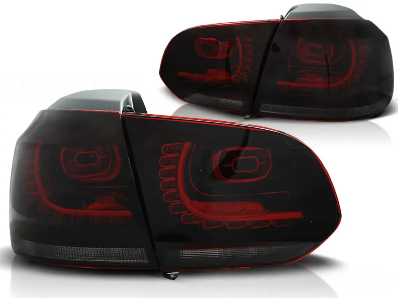 Baklykter LED Volkswagen GOLF 6 2008-2012 RED SMOKE Image 2