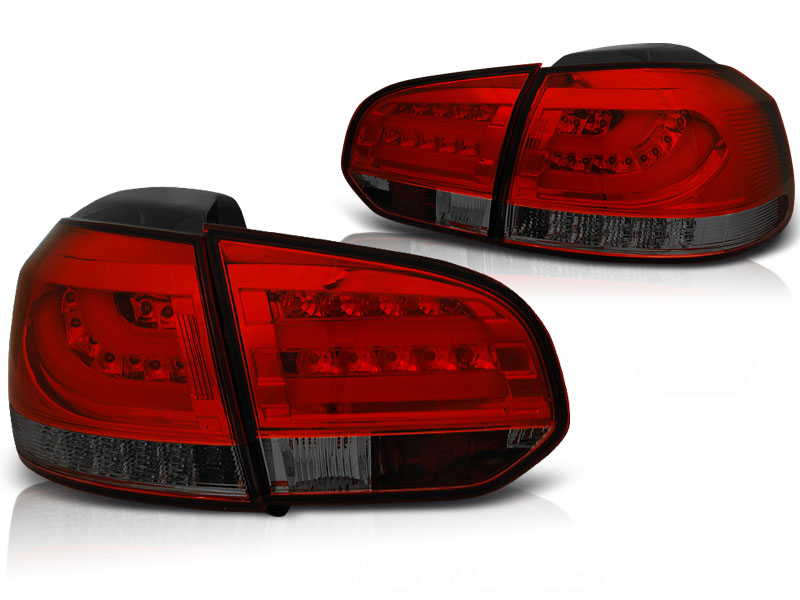 Baklykter LED Volkswagen GOLF 6 2008-2012 RED SMOKE Image 1