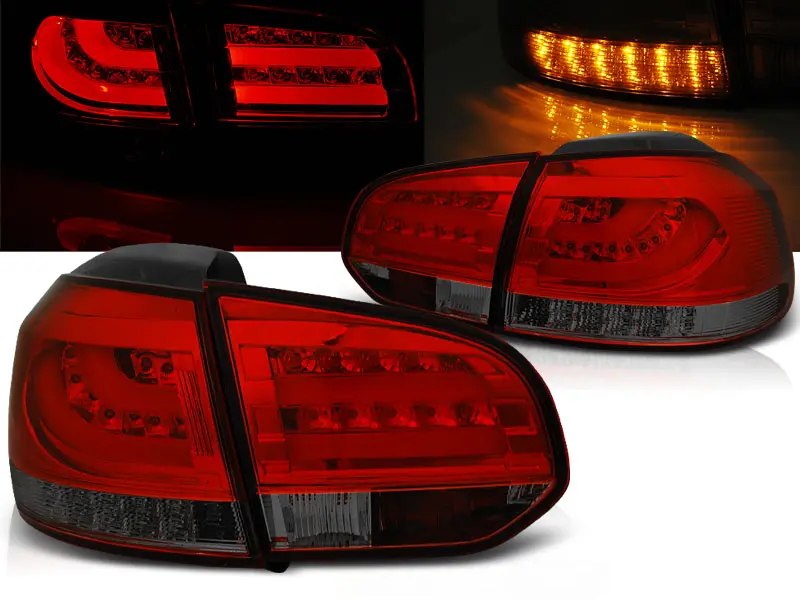 Baklykter LED Volkswagen GOLF 6 2008-2012 RED SMOKE Image 2