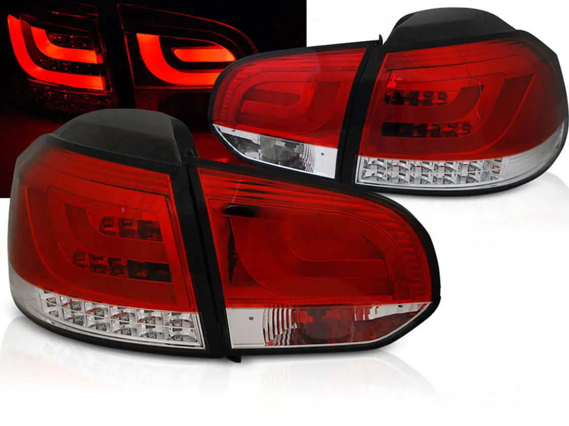 Baklykter LED VOLKSWAGEN GOLF 6 2008-2012 RED WHITE 
