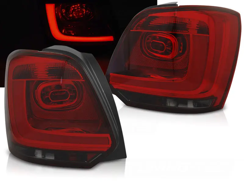 Baklykter LED VOLKSWAGEN POLO 2009-2014 RED SMOKE