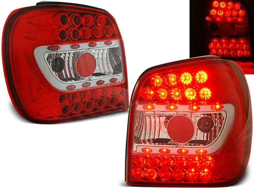 Baklykter LED VOLKSWAGEN POLO (6N) 1994-1999 RED WHITE