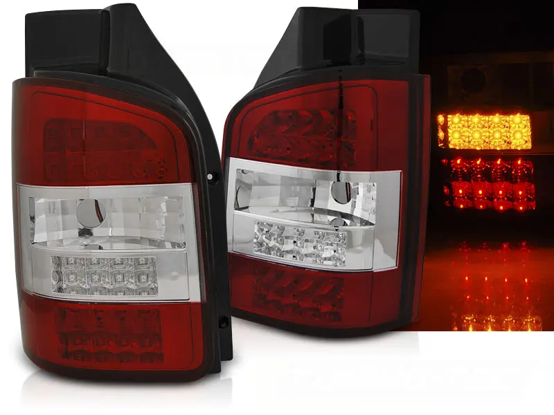 Baklykter LED VOLKSWAGEN T5 2003-2009 RED WHITE