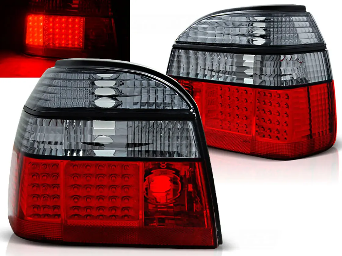 Baklykter LED VW GOLF 3 1991-1997 RED SMOKE