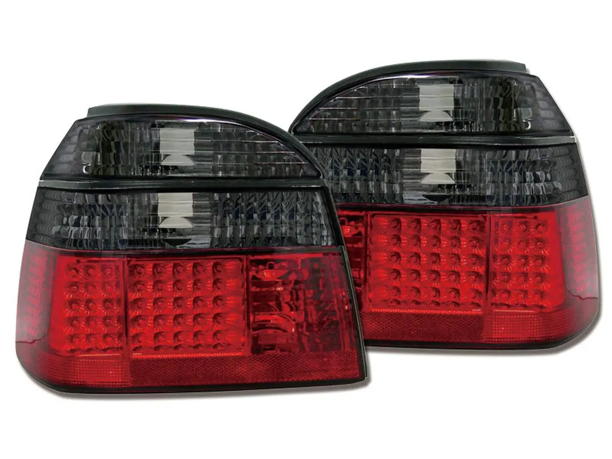 Baklykter LED VW GOLF 3 1991-1997 RED SMOKE – bilde 2