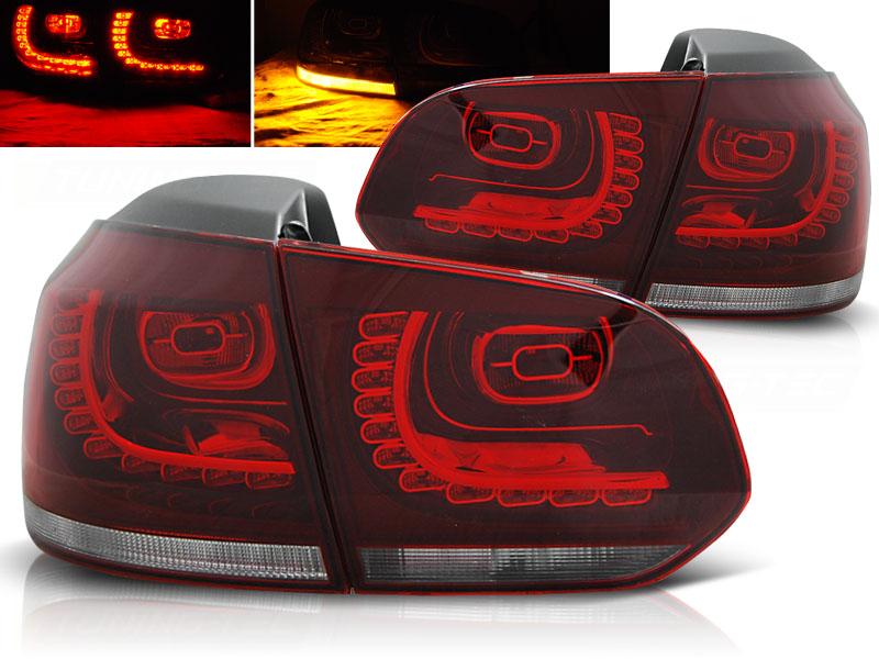 Baklykter LED VW GOLF 6 2008-2012 RED WHITE