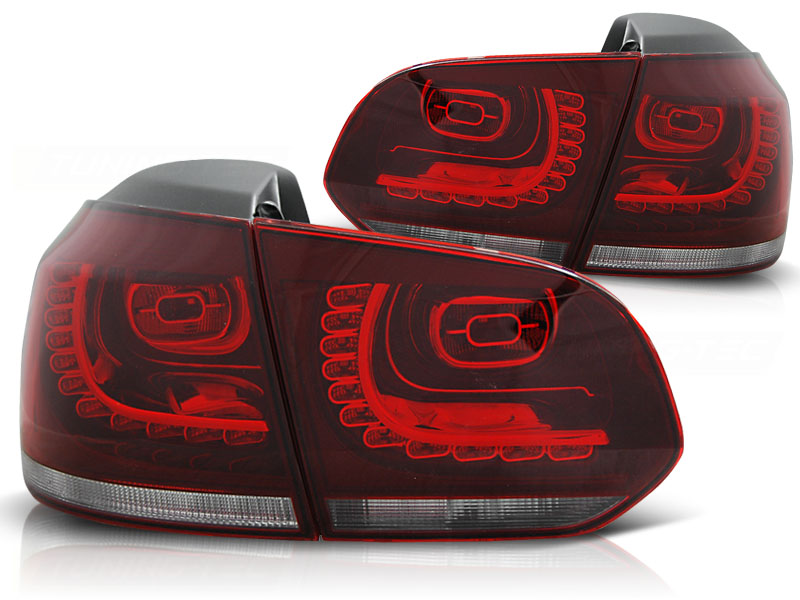 Baklykter LED VW GOLF 6 2008-2012 RED WHITE – bilde 2