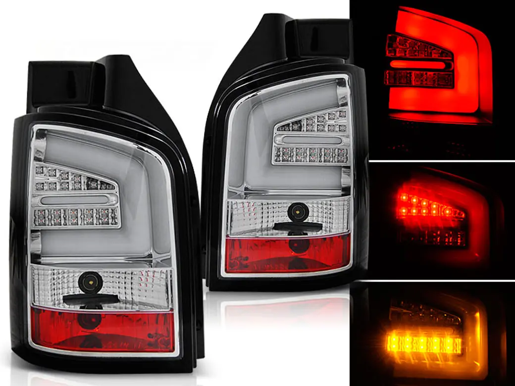 Baklykter LED VW T5 2003 - 2009 │ CHROME