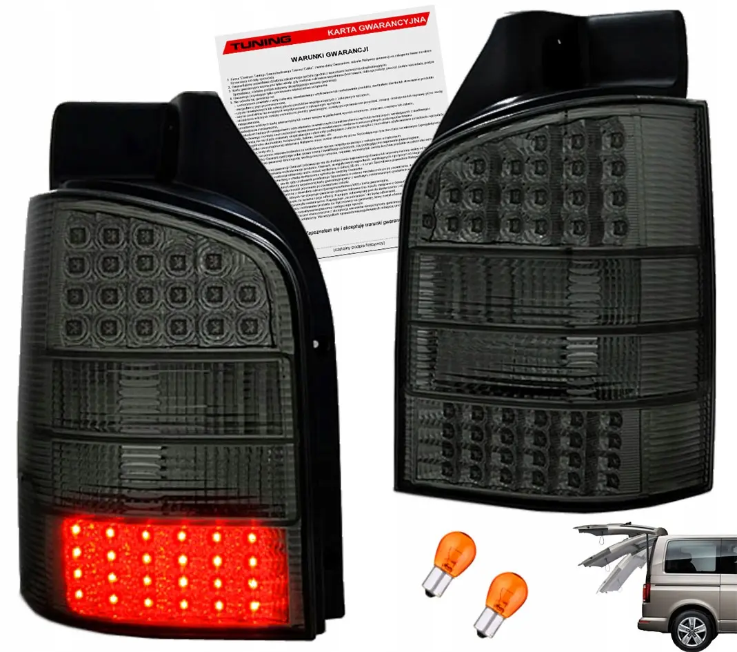 Baklykter LED VW T5 2003 - 2009 │ SMOKE