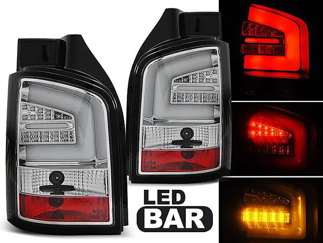 Baklykter LED VW T5 2009 - 2015 │ CHROME