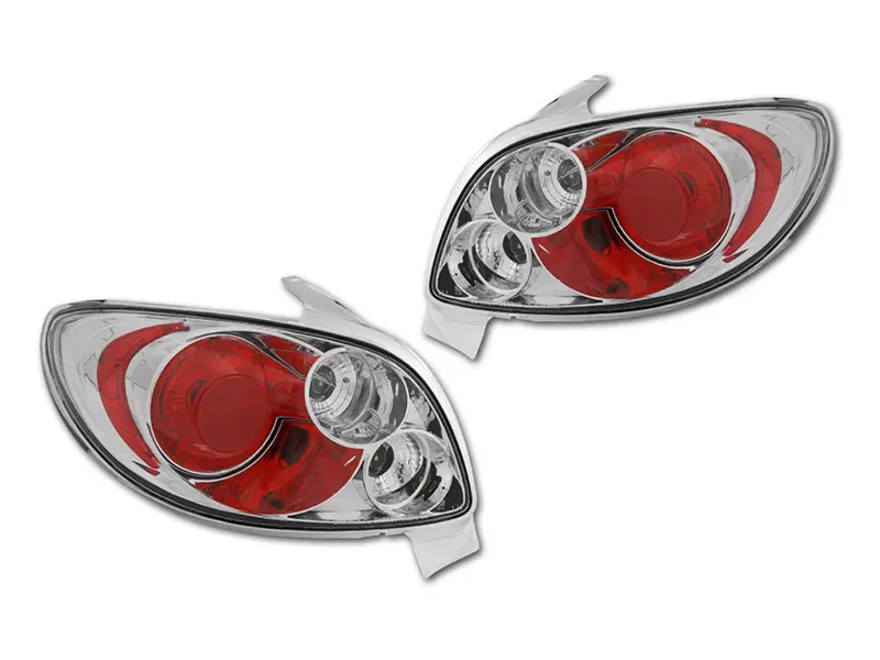 Baklykter PEUGEOT 206 10.98- CHROME