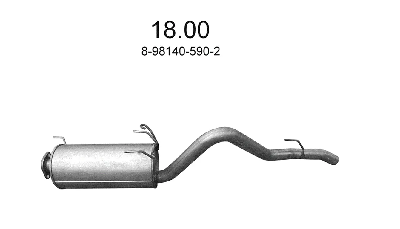 Bakre eksospotte Isuzu D-Max II  2.5 CRDI 2012 - 2019 – bilde 2