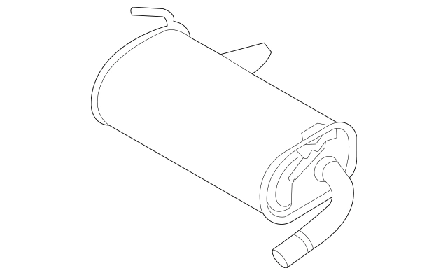 Bakre eksospotte Mitsubishi Outlander III PHEV 2.0 & 2.4L Hybrid │ Genuine® Rear Silencer Image 1