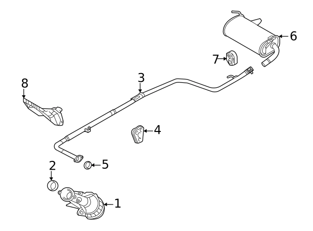 Bakre eksospotte Mitsubishi Outlander III PHEV 2.0 & 2.4L Hybrid │ Genuine® Rear Silencer Image 2