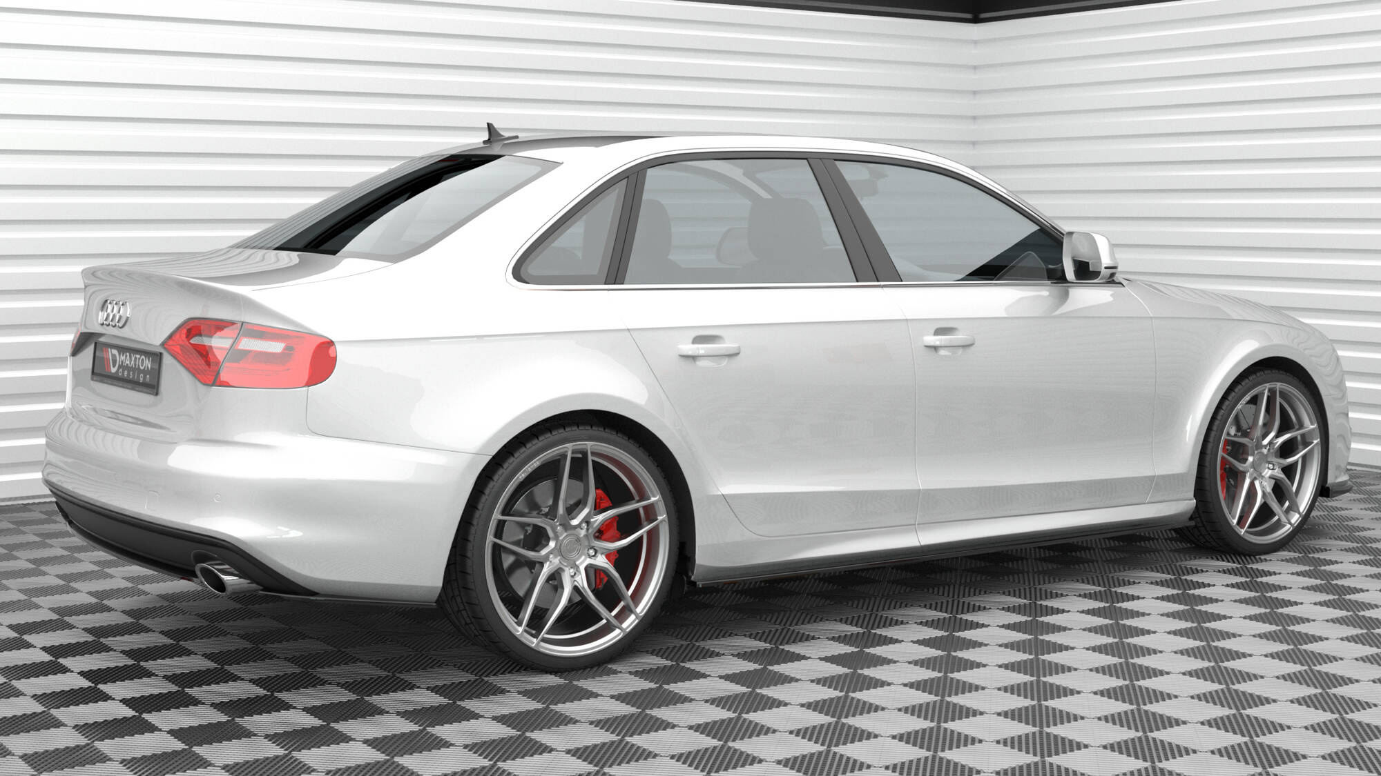 Baksplitter Audi A4 (B8) Facelift 2011 - 2015  | Glossy Black Edition – bilde 3