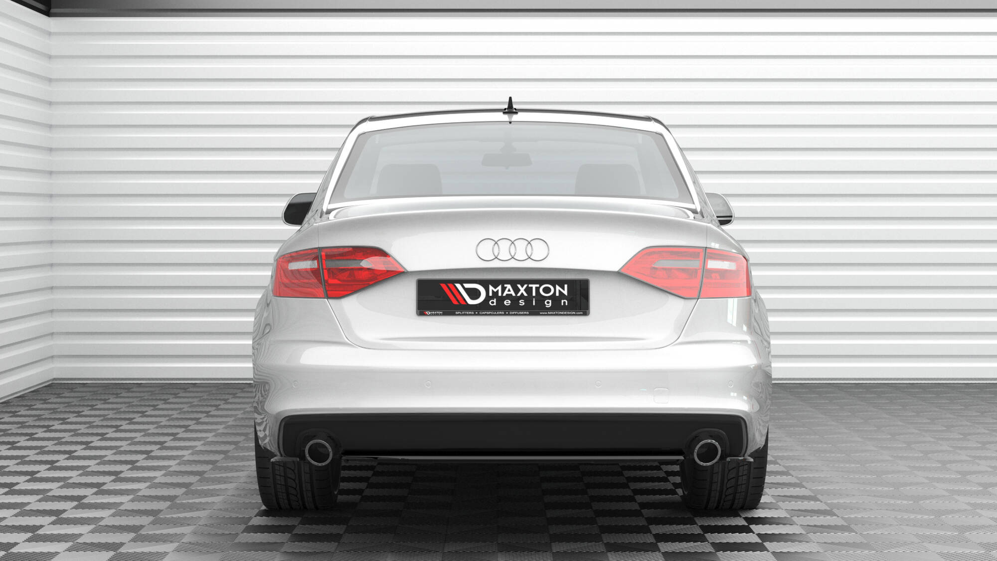 Baksplitter Audi A4 (B8) Facelift 2011 - 2015  | Glossy Black Edition – bilde 4